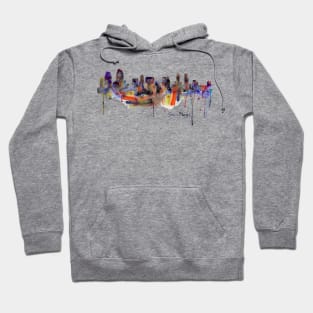 San Diego Watercolor Skyline Hoodie